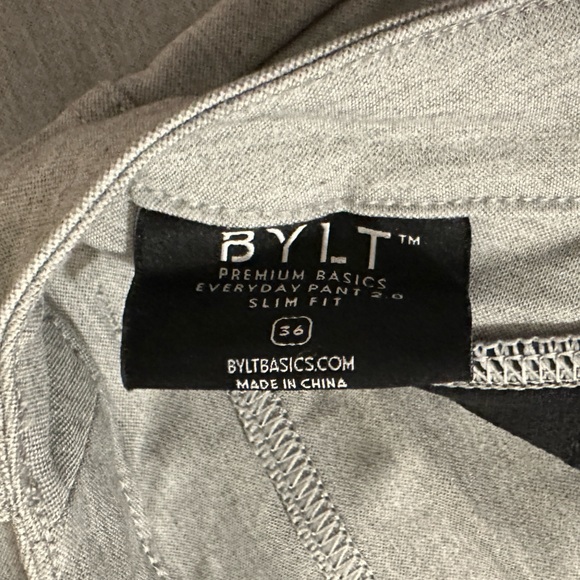 Bylt basics men’s everyday pant 2.0 slim fit - Picture 3 of 5
